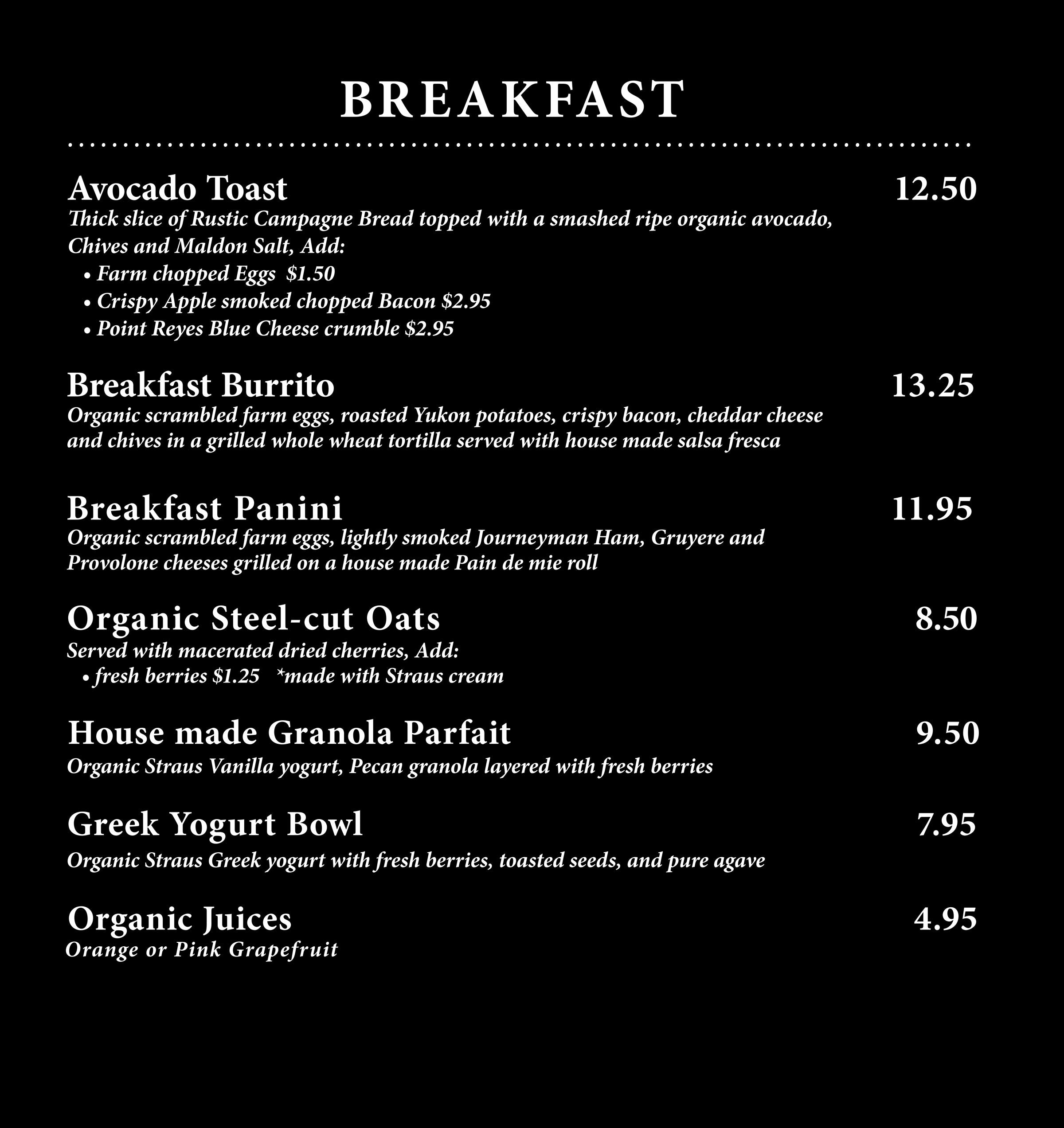 Cafe QR Menu – Rustic Bakery