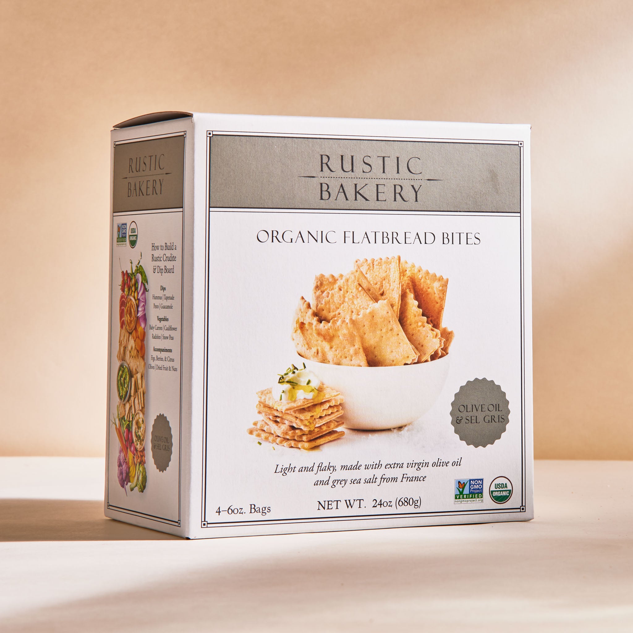 Family Pack | Olive Oil & Sel Gris Flatbread Bites (one/24 oz box)